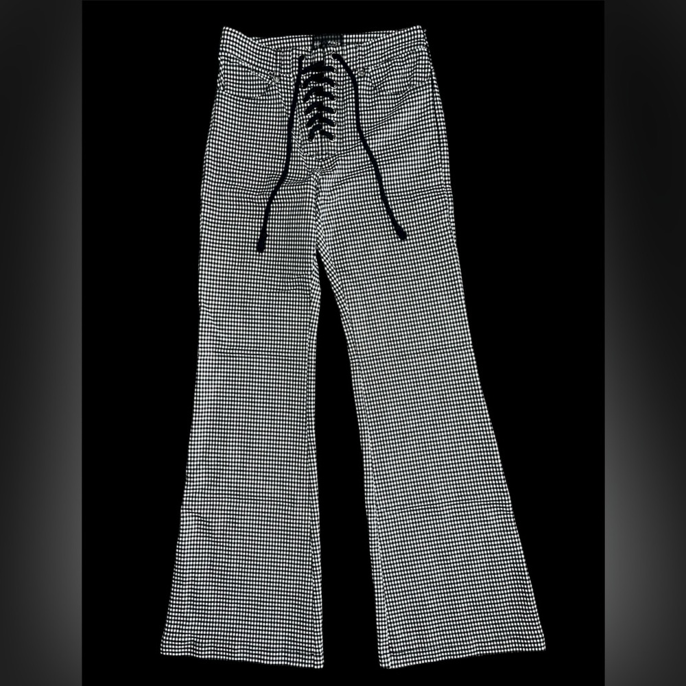 Honey Punch Gingham Bootcut Pants NWOT